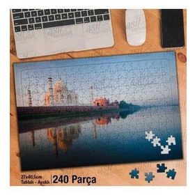 Asil Hobi Şeyh Zayed Camii-Minare-Deniz-Yansıma Yapboz-Ayak Destekli Çerçeveli 240 Parça Puzzle