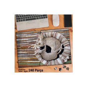 Asil Hobi Sfenks Kedisi-Sevimli Hayvanlar-Canlı Yapboz-Ayak Destekli Çerçeveli 240 Parça Puzzle