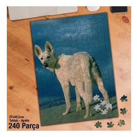 Asil Hobi Sibirya Kurt Köpeği-Hayvan Yapboz-Ayak Destekli Çerçeveli 240 Parça Puzzle