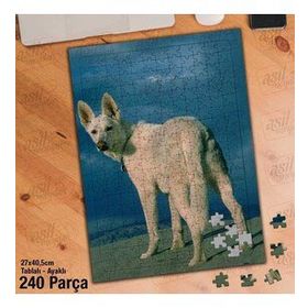 Asil Hobi Sibirya Kurt Köpeği-Hayvan Yapboz-Ayak Destekli Çerçeveli 240 Parça Puzzle