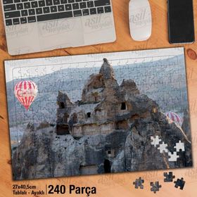 Asil Hobi Sıcak Hava Balonu-Nevşehir-Kapadokya Yapboz-Ayak Destekli Çerçeveli 240 Parça Puzzle
