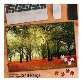 Asil Hobi Sık Ağaçlar-Orman-Gün Işığı-Doğa Yapboz-Ayak Destekli Çerçeveli 240 Parça Puzzle