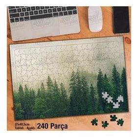 Asil Hobi Sis-Çam Ağaçları-Doğa-Tabiat Yapboz-Ayak Destekli Çerçeveli 240 Parça Puzzle