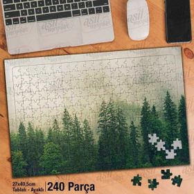 Asil Hobi Sis-Çam Ağaçları-Doğa-Tabiat Yapboz-Ayak Destekli Çerçeveli 240 Parça Puzzle