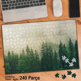 Asil Hobi Sis-Çam Ağaçları-Doğa-Tabiat Yapboz-Ayak Destekli Çerçeveli 240 Parça Puzzle