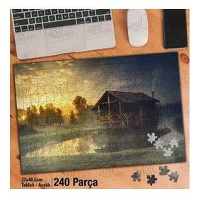 Asil Hobi Sis-Gizemli Ev-Ahşap Ev-Doğa Yapboz-Ayak Destekli Çerçeveli 240 Parça Puzzle