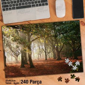 Asil Hobi Sisli Orman Yolu-Doğa-Ağaçlar-Manzara-Yapboz-Ayak Destekli 240 Parça Puzzle