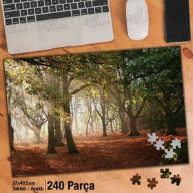 Asil Hobi Sisli Orman Yolu-Doğa-Ağaçlar-Manzara-Yapboz-Ayak Destekli 240 Parça Puzzle