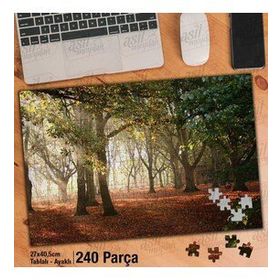 Asil Hobi Sisli Orman Yolu-Doğa-Ağaçlar-Manzara-Yapboz-Ayak Destekli 240 Parça Puzzle