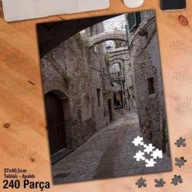 Asil Hobi Sokak-Taş-Yapı-Mimari Yapboz-Ayak Destekli Çerçeveli 240 Parça Puzzle