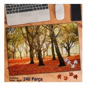 Asil Hobi Sonbahar-Yaprakları Dökülen Ağaçlar-Orman-Yapboz-Ayak Destekli 240 Parça Puzzle