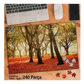 Asil Hobi Sonbahar-Yaprakları Dökülen Ağaçlar-Orman-Yapboz-Ayak Destekli 240 Parça Puzzle