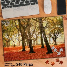 Asil Hobi Sonbahar-Yaprakları Dökülen Ağaçlar-Orman-Yapboz-Ayak Destekli 240 Parça Puzzle