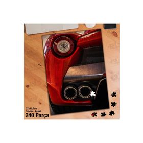 Asil Hobi Spor Araba-Çif Egzoz-Yakın Çekim Yapboz-Ayak Destekli Çerçeveli 240 Parça Puzzle