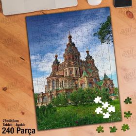Asil Hobi St Petersburg-Rusya-Mimari-Kültür Yapboz-Ayak Destekli Çerçeveli 240 Parça Puzzle