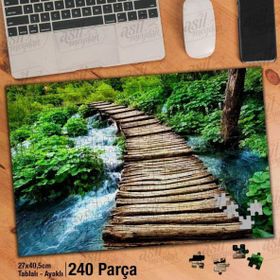 Asil Hobi Tahta Merdiven-Dere-Doğa-Manzara Yapboz-Ayak Destekli 240 Parça Puzzle