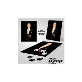 Asil Hobi Takım Elbiseli Mustafa Kemal Atatürk-Yapboz-Ayak Destekli Çerçeveli 42 Parça Puzzle