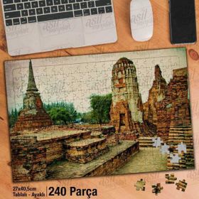 Asil Hobi Tarihi Taş Yapı-Mimari-Antika-Taş Kent Yapboz-Ayak Destekli Çerçeveli 240 Parça Puzzle