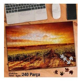 Asil Hobi Tarla-Bağ-Çiftçi-Doğa-Manzara Yapboz-Ayak Destekli Çerçeveli 240 Parça Puzzle