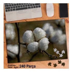Asil Hobi Tarlada Pamuk-Hasat-Ekin Yapboz-Ayak Destekli Çerçeveli 240 Parça Puzzle