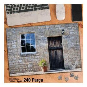 Asil Hobi Taş Duvar-Dekor-Pencere-Kapı Yapboz-Ayak Destekli Çerçeveli 240 Parça Puzzle