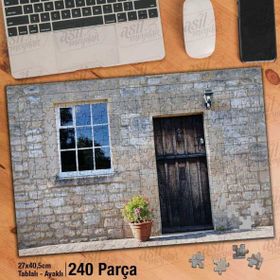 Asil Hobi Taş Duvar-Dekor-Pencere-Kapı Yapboz-Ayak Destekli Çerçeveli 240 Parça Puzzle