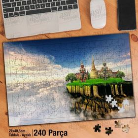 Asil Hobi Tayland-Mimari-Buda-Heykel Yapboz-Ayak Destekli Çerçeveli 240 Parça Puzzle