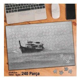 Asil Hobi Tekne-Fırtına-Yağmur Damarı-Dalgalar Yapboz-Ayak Destekli Çerçeveli 240 Parça Puzzle