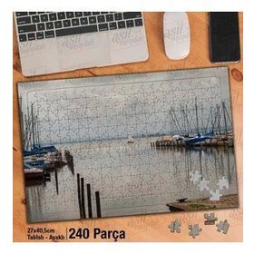 Asil Hobi Tekne Göl-Liman-İskele-Rıhtım Yapboz-Ayak Destekli Çerçeveli 240 Parça Puzzle