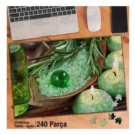 Asil Hobi Terapi-Mum-Yeşil Misket-Yapboz-Ayak Destekli 240 Parça Puzzle