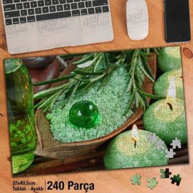 Asil Hobi Terapi-Mum-Yeşil Misket-Yapboz-Ayak Destekli 240 Parça Puzzle