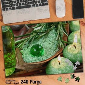 Asil Hobi Terapi-Mum-Yeşil Misket-Yapboz-Ayak Destekli 240 Parça Puzzle