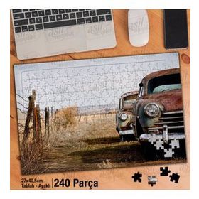 Asil Hobi Terk Edilmiş Arabalar-Eski Antika Otomobil-Yapboz-Ayak Destekli 240 Parça Puzzle