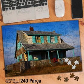 Asil Hobi Terkedilmiş Taş Ev-Mimari-Gökyüzü Yapboz-Ayak Destekli Çerçeveli 240 Parça Puzzle