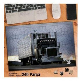 Asil Hobi Tır-Lojistik-Taşıma-Araba-Yol Yapboz-Ayak Destekli Çerçeveli 240 Parça Puzzle