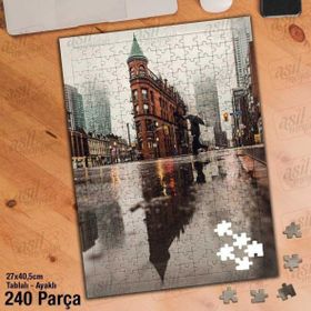 Asil Hobi Toronto Flatiron Binası-Yansıma-Mimar Yapboz-Ayak Destekli Çerçeveli 240 Parça Puzzle