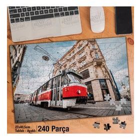 Asil Hobi Tramvay-Cadde-Şehir-Mimari-Yapboz-Ayak Destekli 240 Parça Puzzle