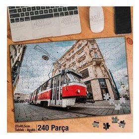 Asil Hobi Tramvay-Cadde-Şehir-Mimari-Yapboz-Ayak Destekli 240 Parça Puzzle
