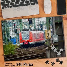 Asil Hobi Tren-Demiryolu-Gleise-Taşımacılık Yapboz-Ayak Destekli Çerçeveli 240 Parça Puzzle