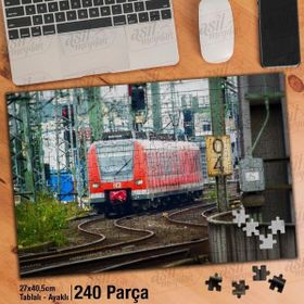 Asil Hobi Tren-Demiryolu-Gleise-Taşımacılık Yapboz-Ayak Destekli Çerçeveli 240 Parça Puzzle