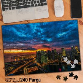 Asil Hobi Ufuk Çizgisi-Şehir-Kentsel-Mimari Yapboz-Ayak Destekli Çerçeveli 240 Parça Puzzle