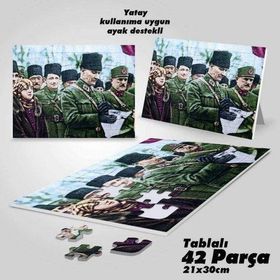 Asil Hobi Üniformalı Gazi Mustafa Kemal Atatürk Hitap-Yapboz-Ayak Destekli 42 Parça Puzzle
