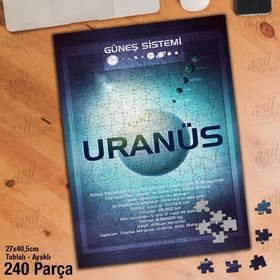 Asil Hobi Uranüs Gezegeni-Güneş Sistemi-Evren Yapboz-Ayak Destekli Çerçeveli 240 Parça Puzzle