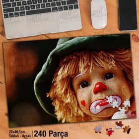 Asil Hobi Üzgün Paylanço-Oyuncak-Biblo Yapboz-Ayak Destekli Çerçeveli 240 Parça Puzzle
