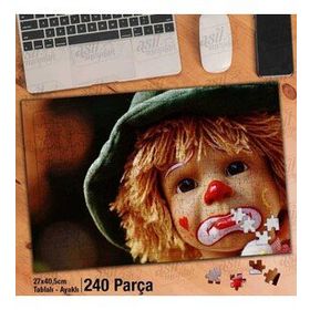 Asil Hobi Üzgün Paylanço-Oyuncak-Biblo Yapboz-Ayak Destekli Çerçeveli 240 Parça Puzzle