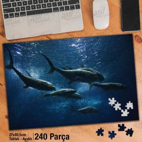 Asil Hobi Vahşi Yaşam-Pirana-Balık-Doğa-Tabiat Yapboz-Ayak Destekli Çerçeveli 240 Parça Puzzle