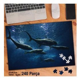 Asil Hobi Vahşi Yaşam-Pirana-Balık-Doğa-Tabiat Yapboz-Ayak Destekli Çerçeveli 240 Parça Puzzle