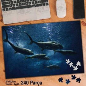 Asil Hobi Vahşi Yaşam-Pirana-Balık-Doğa-Tabiat Yapboz-Ayak Destekli Çerçeveli 240 Parça Puzzle