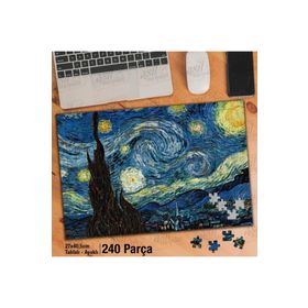 Asil Hobi Van Gogh Yıldızlı Geceler Yapboz-Ayak Destekli Çerçeveli 240 Parça Puzzle