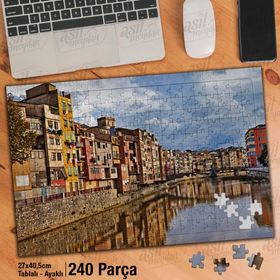 Asil Hobi Venedik-Binalar-Göl-Manzara-Şehir Yapboz-Ayak Destekli Çerçeveli 240 Parça Puzzle